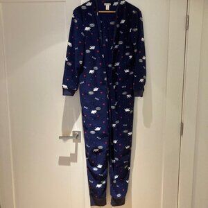 Midnight Maddie Fleece Fuzzy Onesie (Medium)